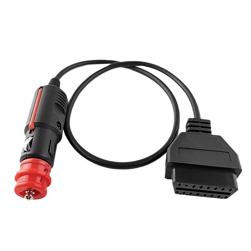 Car Cigarette Lighter OBDII Power Cable 12VDC With LED 60CM