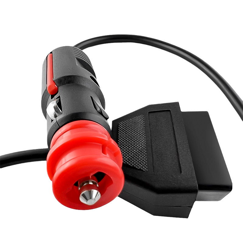 Car Cigarette Lighter OBDII Power Cable 12VDC With LED 60CM