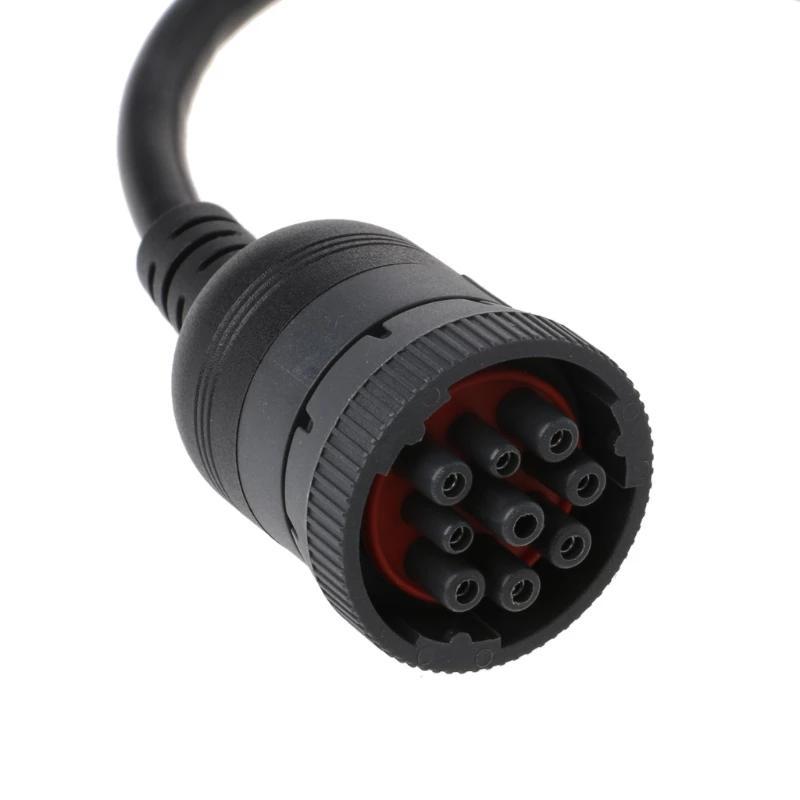 F98C Truck J1939 9Pin Cable Adapter to OBD2 OBD 16Pin Truck Diagnostic Connector