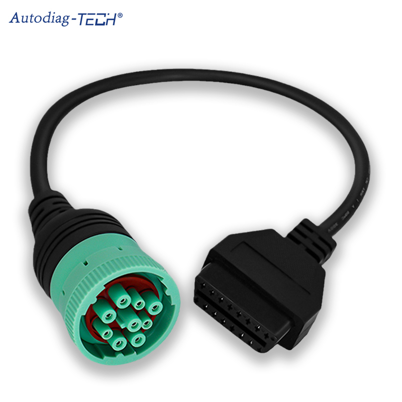 9Pin Adapter Cable to OBDII Truck Diagnose Interface