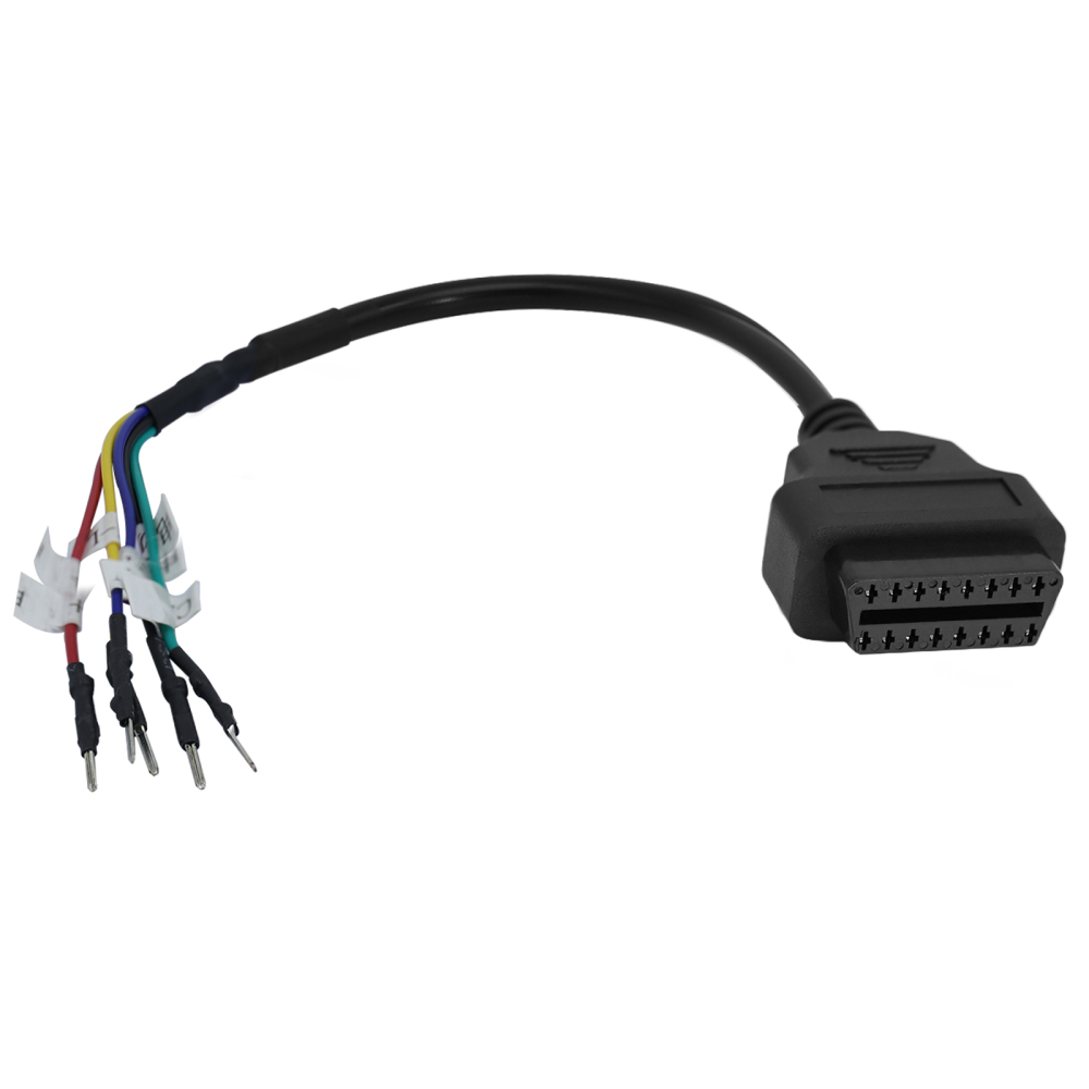 OBDII Female 16pin Universal Cable K Line CAN Line for Motorcycle Car Truck Jumper Tester