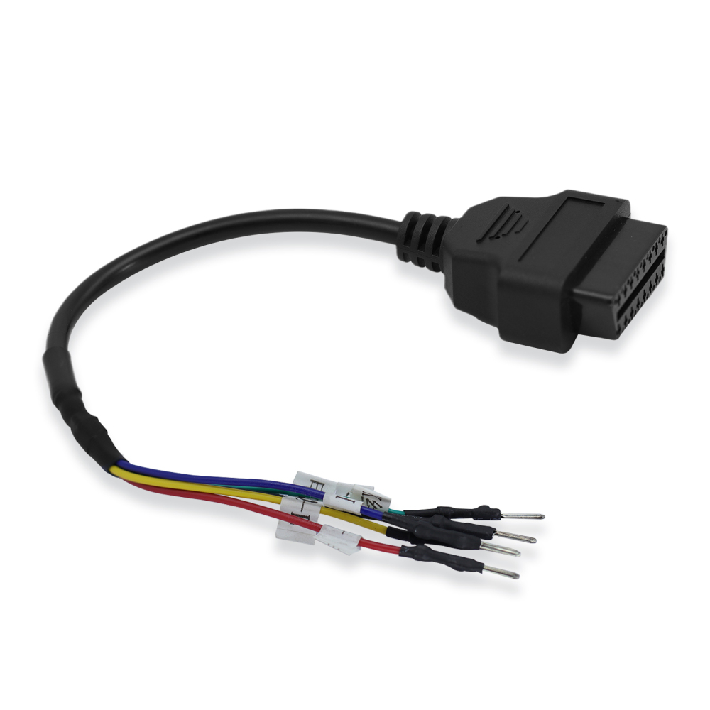OBDII Female 16pin Universal Cable K Line CAN Line for Motorcycle Car Truck Jumper Tester