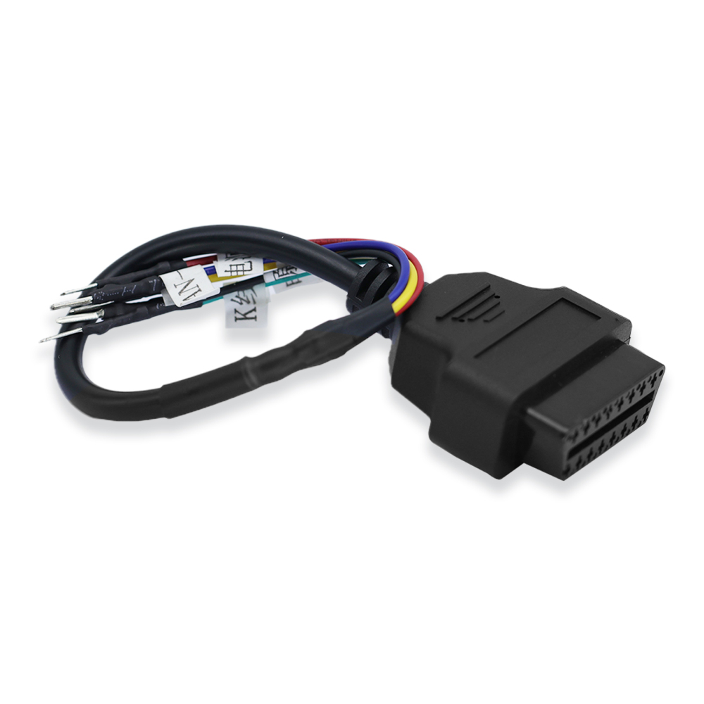 OBDII Female 16pin Universal Cable K Line CAN Line for Motorcycle Car Truck Jumper Tester