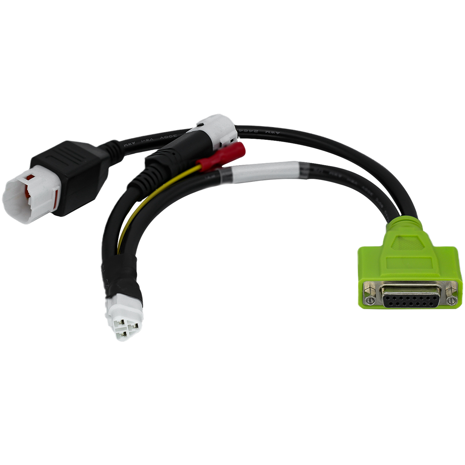 For Yamaha 3+4pin to DB15pin OBDII Adapter Cable for JDiag M100 Pro Motorcycle Diagnostic Scanner