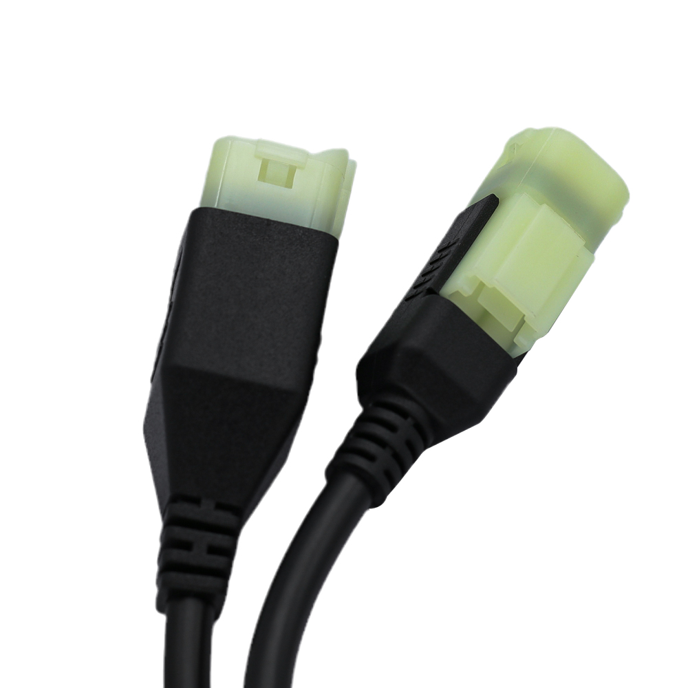 For Kawasaki 4+6pin cable 2 in 1 to DB15pin Adapter Cable for JDiag M100 PRO Diagnostic Tool