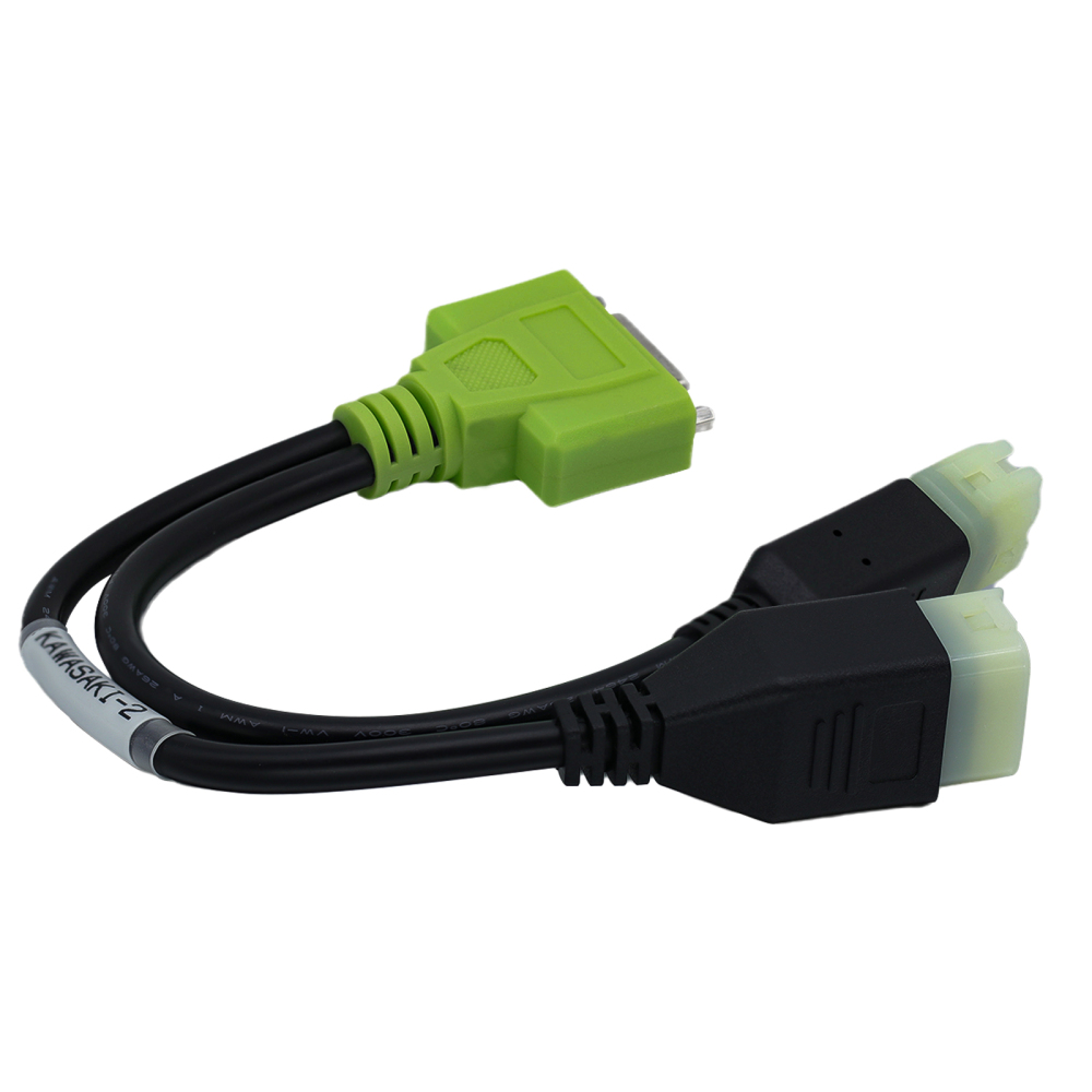 For Kawasaki 4+6pin cable 2 in 1 to DB15pin Adapter Cable for JDiag M100 PRO Diagnostic Tool