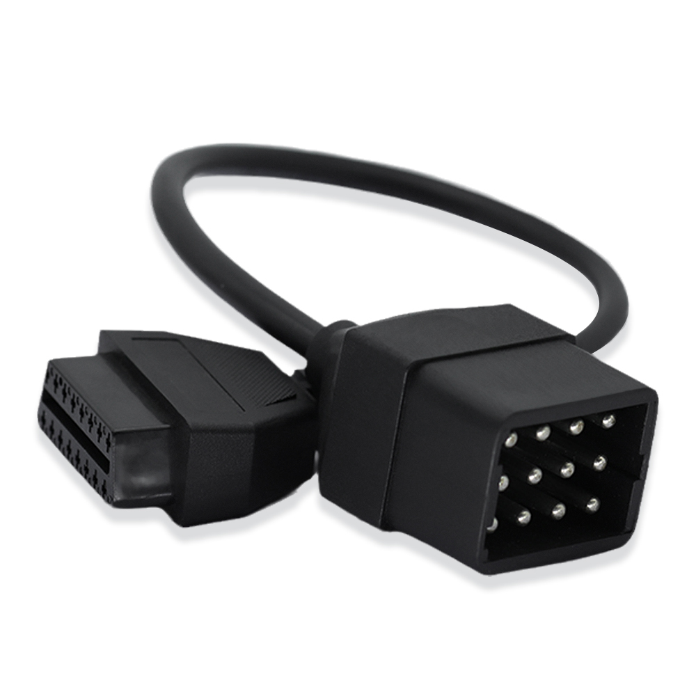 OBDII Diagnostic Connector Cable 12pin Male to OBD2 16pin Female for GAZ