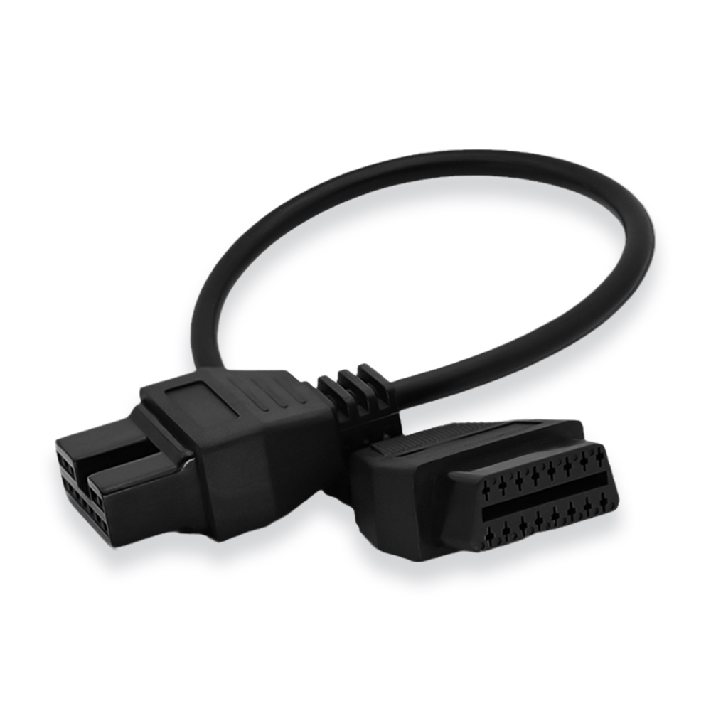 OBDII 16Pin Female to 12Pin Male Car Adapter Cable for Mitsubishi for Hyundai OBD2 Connector Adaptor