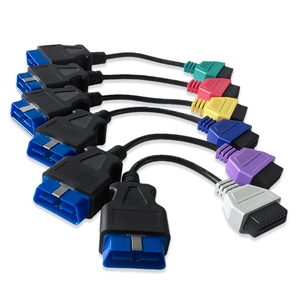 Good Quality Version Cable Set for FiatECUscan 6pcs/Set For Alfa Romeo and for Lancia OBD2 Diagnostic Adapter Cable