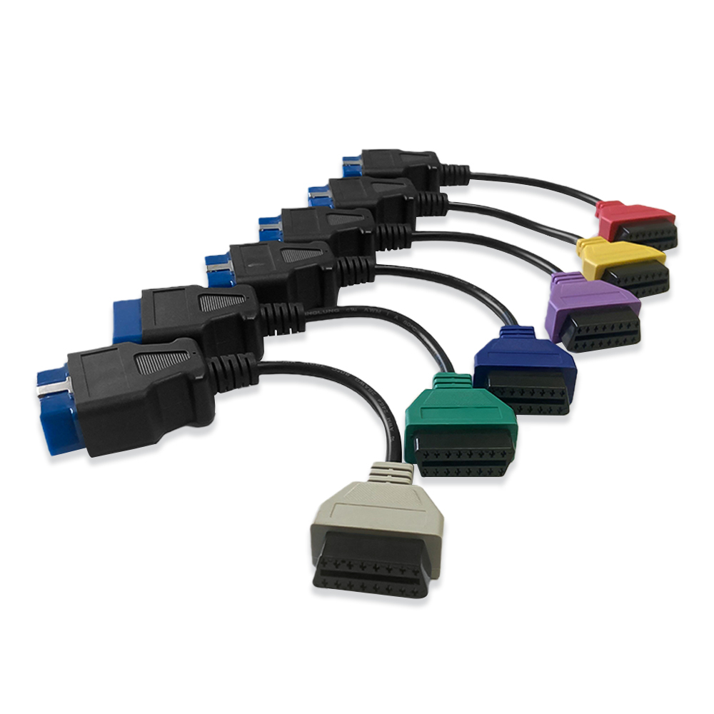 Good Quality Version Cable Set for FiatECUscan 6pcs/Set For Alfa Romeo and for Lancia OBD2 Diagnostic Adapter Cable