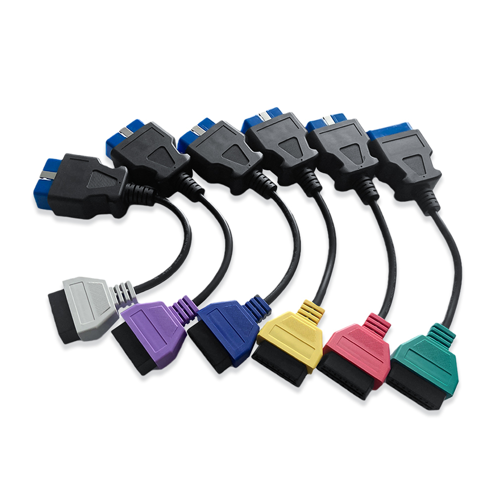 Good Quality Version Cable Set for FiatECUscan 6pcs/Set For Alfa Romeo and for Lancia OBD2 Diagnostic Adapter Cable