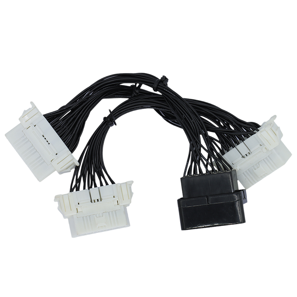 OBDIIM=3OBDIIF Connector 16 Pin Splitter Extension Auto Car Extension Cable Adapter