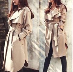 2019 new spring fashion/Casual women's Trench Coat long Outerwear loose clothes for lady good quality