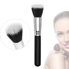 New Cosmetic Powder Brush Skin Care Black 187 Duo Fiber Stippling Mineral Blush Foundation Powder Beauty Brush Makeup Tools