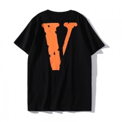 2019 Summer New Style Orange Lettered Big V Lettered Printed Men's And Women's Couple Wear Hot Selling Short Sleeved T-shirt a G