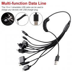 10 in 1 Multifunction USB Data Transfer Cable Universal Multi Pin Cable Charger USB Adapter Cable Data Wire Cord for Laptop PC