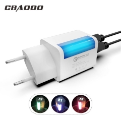 2A EU USB Charger Illuminated charger Fast Charging Multi Plug Mobile Phone Charger for iPhone Samsung Xiaomi