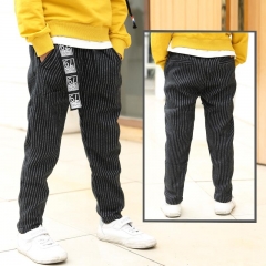 Children's wear boys casual pants spring and autumn models Big baby stripe pants trousers, primary school single pants