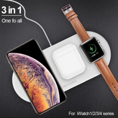3 in 1 Airpower Qi Fast Wireless Charger Pad Qi Wireless Charger Holder for Apple Watch 4 3 2 1 for mobile phones Fast Charger