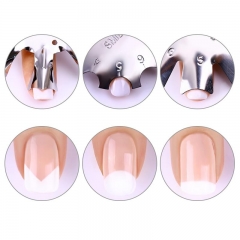 Easy French Line Edge Nail Tool Smile Cutter Nail Stencil Edge Trimmer Multi-size Nail Manicure Nail Art Styling Tool Set