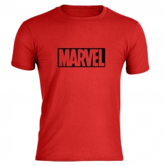 Men's T-shirt Slim Cotton Sweatshirt Slim Sports Wear Tops Tee Avengers Marvel Superhero Letter Printed Short Sleeve O-neck Tee