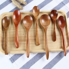 SEEAN Wooden Spoon Bamboo Kitchen Cooking Utensil Tool Soup Teaspoon Catering for Kicthen Korean Spoons Coffee Spoons