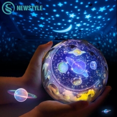Starry Sky Night Light Planet Magic Projector Earth Universe LED Lamp Colorful Rotate Flashing Star Kids Baby Christmas Gift