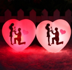 1 PCS LED Colorful Lover Heart Shape Small Night Light Wedding Surprise Arranging Decor Props Valentine's Day Gift Romantic Lamp