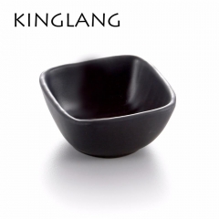 1 pc Cheap high quality solid black frost small soy sauce bowl wasabi  plastic melamine kaiteen buffet use small sauce dish