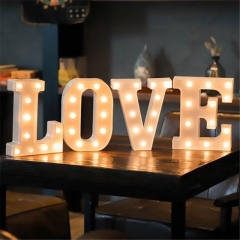 16CM LED Letter Night Light Light Alphabet Battery Home Culb Wall Decoration Party Wedding Birthday Decor Valentine's Day Gift