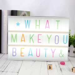 85pcs Replacement A4 Up Box Letters Cards Sign LED Cinematic Board Gift LED Letter without box Festival Party Decor Night Lights