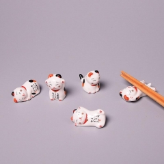 Creative and Cute Animal Financial Cat Chopsticks Stand Chopsticks Support Cartoon Japanese Pen on Home Decoration