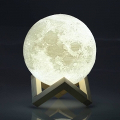 8-20cm 3D Print LED Magical Full Moon Night Light Touch Sensor Desk Moon Lamp USB Christmas Gift Color Changing Lunar Light