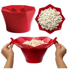 2018 New Popcorn Microwave Foldable Red Silicone High Quality Kitchen Easy Tools DIY Popcorn Bucket Bowl Maker