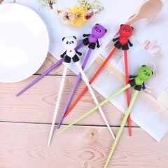 1 Pair Silicone Cartoon Panda Helper Chopstick Children Baby Learning Training Chopsticks Beginner Easy Use