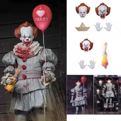2 Type 7inch 18cm NECA Stephen King's It Pennywise Horror Action Figure Toy Doll Christmas Gift