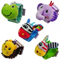 New Soft Cartoon Animal Infant Baby Rattles Toys Children Infant Newborn Plush Wrist Rattles Baby Toy Hand Wrist Strap