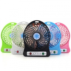 Portable Mini Fan 3 Speed Adjustable Fans For Home OfficeDesk  Travel With LED Light USB Rechargeable Fan Handheld