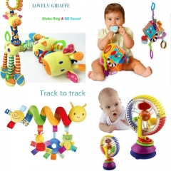 Soft Baby Toys 0-12 Months music Crib Stroller Hanging Spiral kids sensory Educational Toy For newborn babies rattles Bed Bell