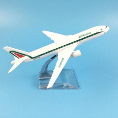 16cm Plane Airplane Model Alitalia Boeing 777 Aircraft Model Diecast Metal Airplanes Model 1:400 Plane Toy Gift