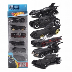 1:64 6 Pcs/Set Bat Chariot Set Alloy Car Models Toy American Movie 6th Generation Bat Chariot Metal Cars Suit For Children Gifts