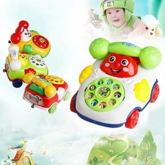 Baby Kids Cute Educational Developmental Cartoon Smile Face Toy Phone Car