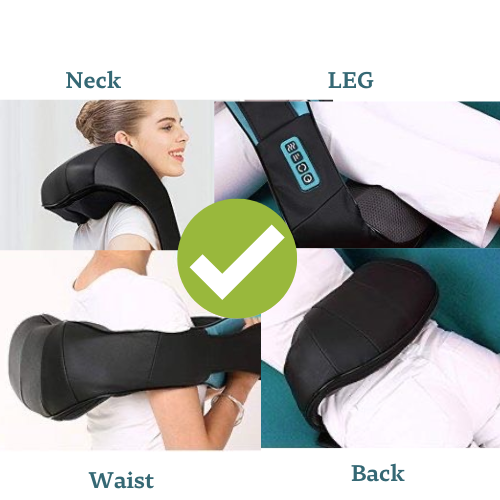 8 Powerful Shiatsu Massage Heads Neck and Back Massager with Soothing Heat Electric Deep Tissue 3D Kneading Massage Pillow for Shoulder Leg Body Muscle Pain Relief Home Office Car Use