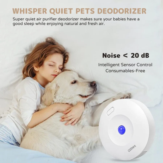Cornmi Rechargeable Air Purifiers for Home Pet Smell Room Portable Negative Ion Deodorizer Air Fresh Odors Cleanser