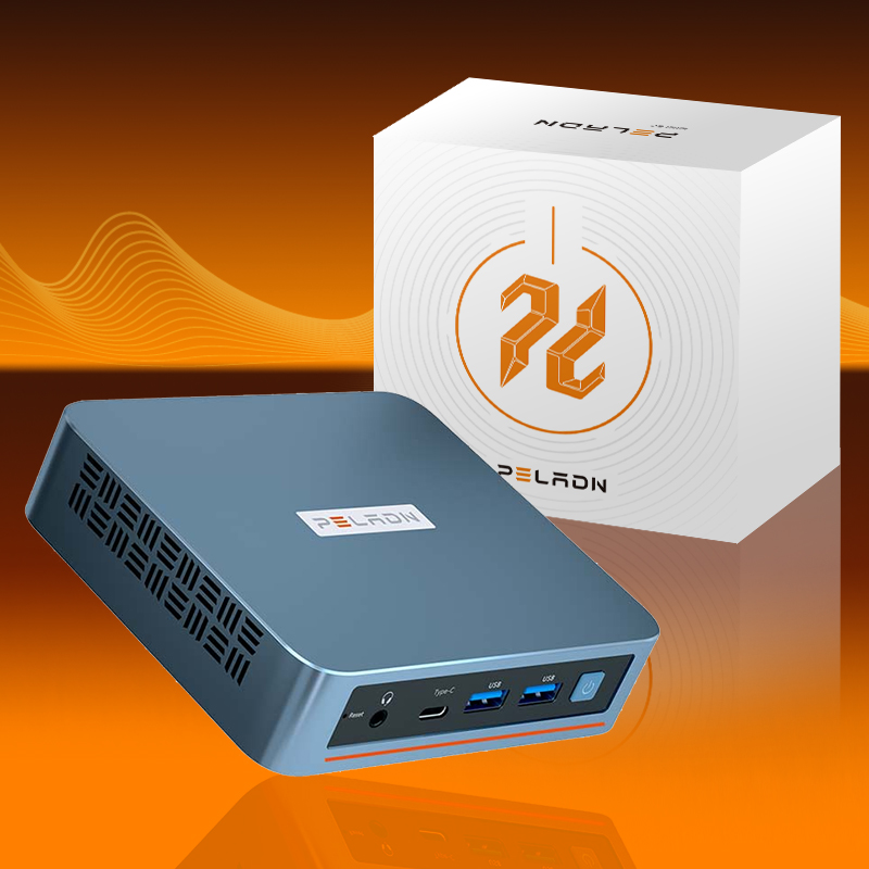 PELADN WI-6 Mini PC Con Intel N95 (12ª Gen), 16GB RAM DDR4, 512GB SSD PCIe, Doppia Uscita 4K, WiFi 5, Win11 Pro