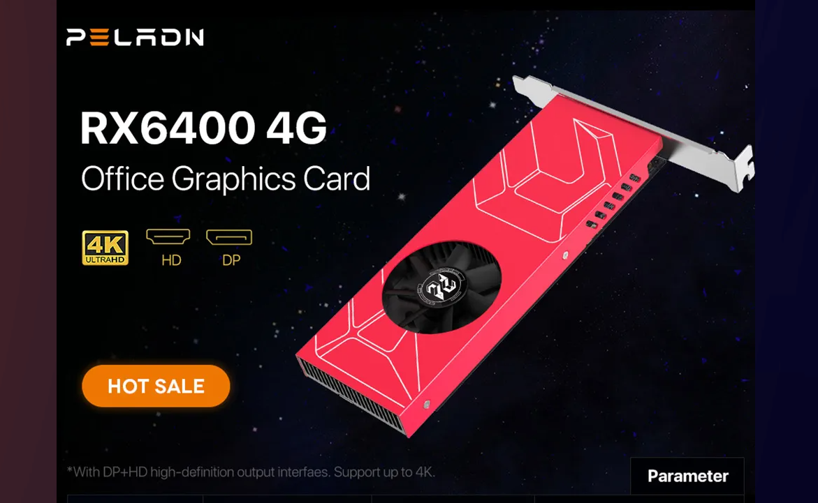 PELADN RX 6400 4GD6 LP Graphics Card: Compact RDNA2 Power for Small ...