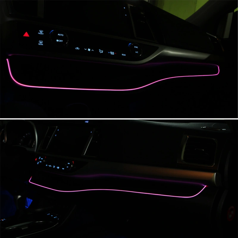 Highlander 2015-2020 1M/39Inch Car LED Strip Light, Neon Panel Gap String Strip Light Interior Decor Atmosphere Strip Lamp PVC Glowing Wire Lamp