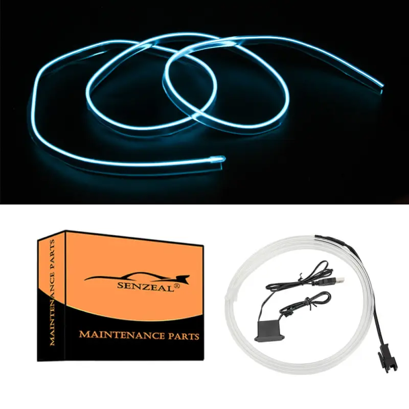 Highlander 2015-2020 1M/39Inch Car LED Strip Light, Neon Panel Gap String Strip Light Interior Decor Atmosphere Strip Lamp PVC Glowing Wire Lamp