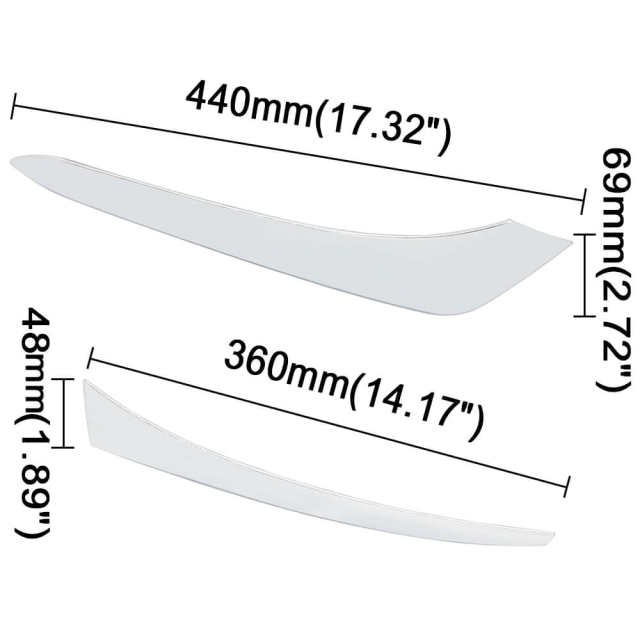 Toyota HighlanderRear Tail Light Eyebrow Cover Trim