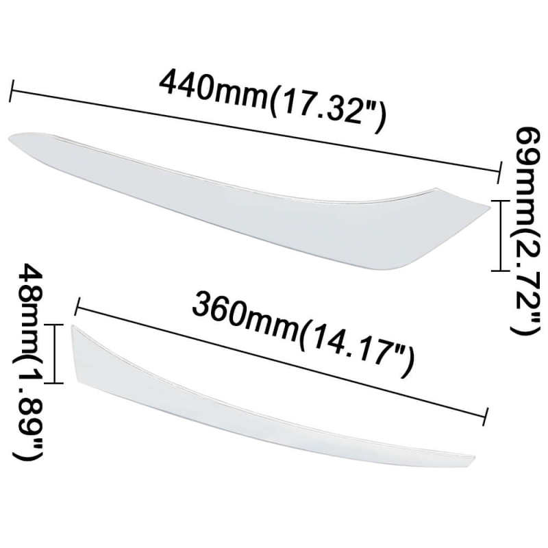 Toyota HighlanderRear Tail Light Eyebrow Cover Trim